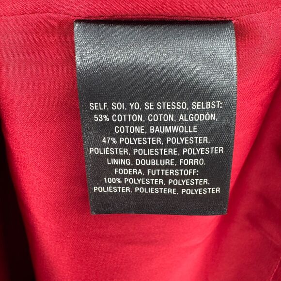 ANTHROPOLOGIE | MOULINETTE SOEURS Red Brocade Beaded Collar Mini Dress Size 0P 0 - Picture 8 of 8